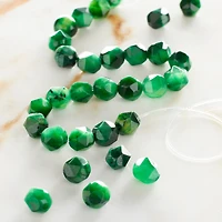 Green Dyed Faceted Tiger's Eye Beads, 6mm by Bead Landing™
