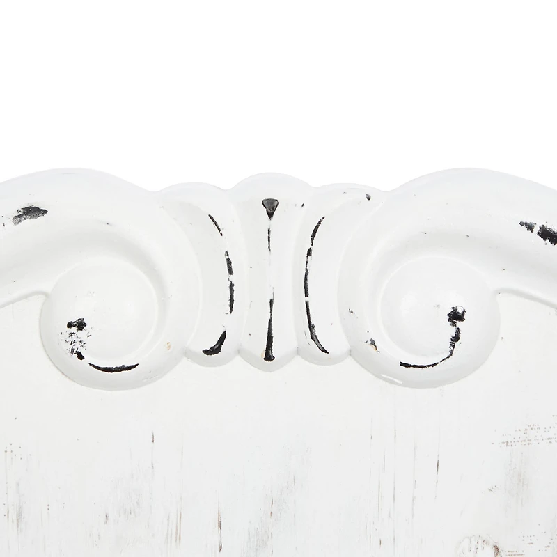 White Wood Farmhouse Wall Clock, 31" x 22" x 4"