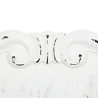 White Wood Farmhouse Wall Clock, 31" x 22" x 4"