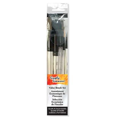 Simply Simmons Watercolor Natural & Synthetic 5 Piece Brush Set