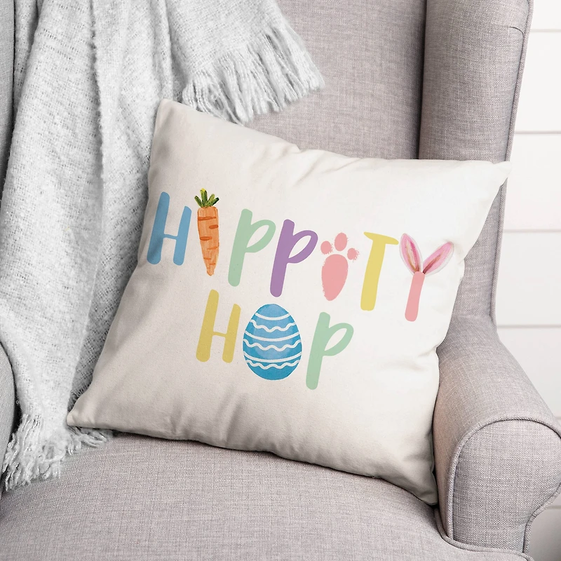 Hippity Hop 18" x 18" Throw Pillow