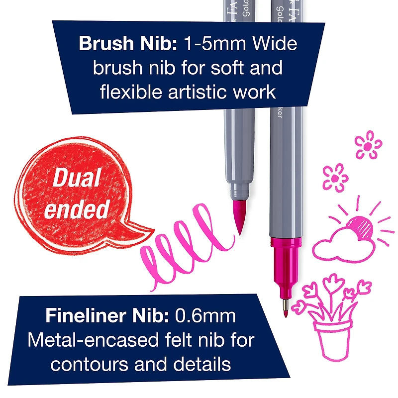 Faber-Castell® Goldfaber Aqua Lettering Dual-Tip Marker Set