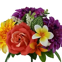 11.5" Purple Mixed Dahlia & Rose Bush by Ashland®