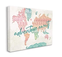 Stupell Industries Adventure Awaits World Map Canvas Wall Art