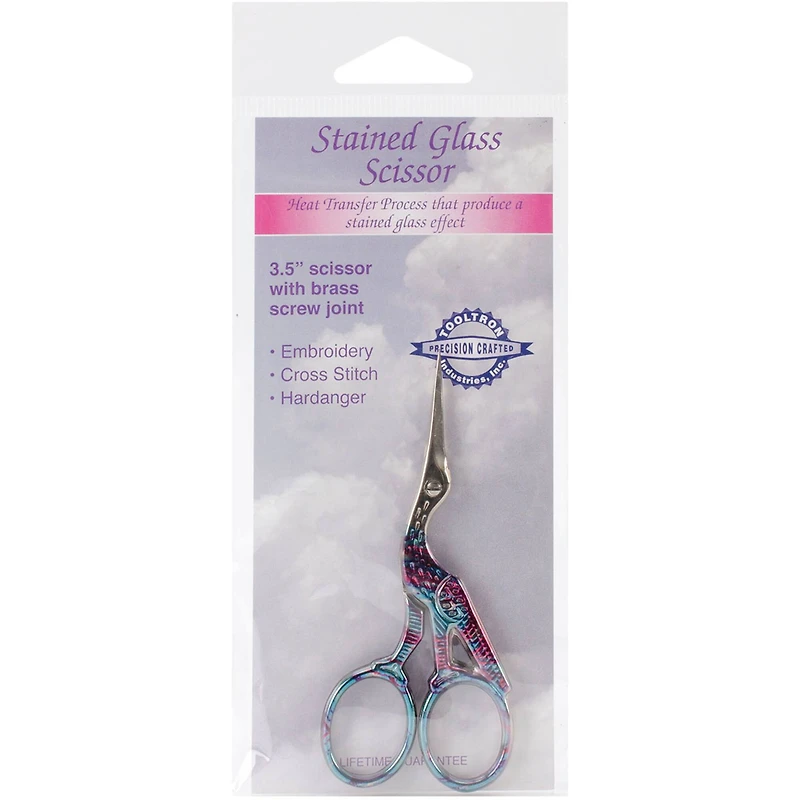 Tool Tron 3.5" Stained Glass Stork Scissors