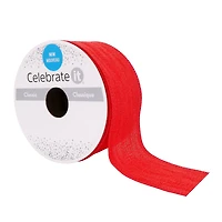 1.5" x 3yd. Red Wired Ribbon by Celebrate It™ Classic
