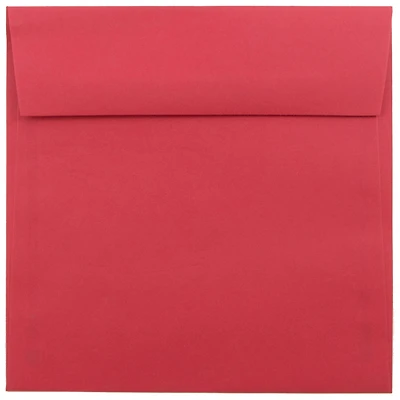 JAM Paper 6.5" x 6.5" Red Square Colored Invitation Envelopes, 25ct.
