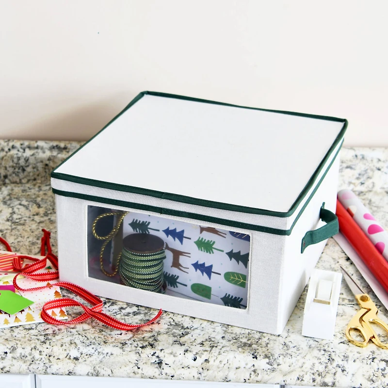 Household Essentials Holiday Green Tree Storage Box