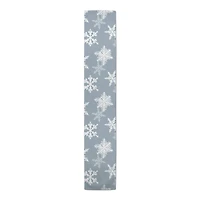 Blue Snowflake Pattern 16" x 72" Cotton Twill Runner