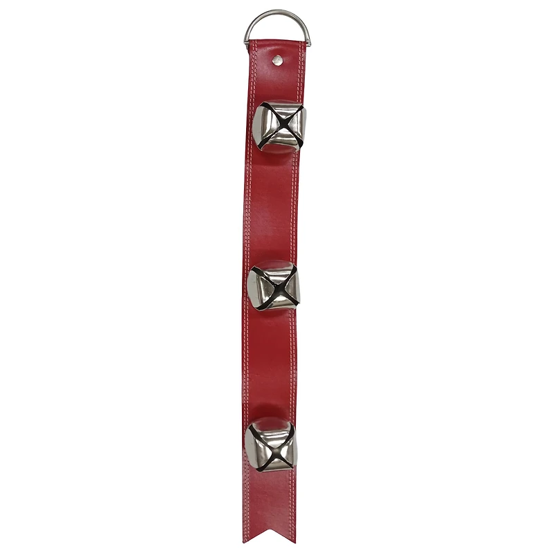 23" Red Leather Belt with Silver Bells Wall Décor by Ashland®