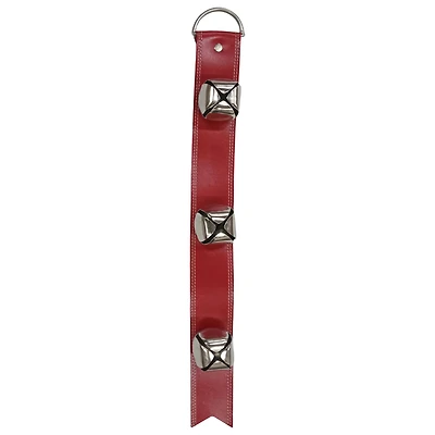 23" Red Leather Belt with Silver Bells Wall Décor by Ashland®