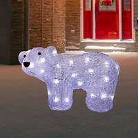 12" Lighted Commercial Grade Acrylic Baby Bear Christmas Display Decoration