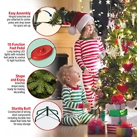 ft. Pre-lit Feel Real® Downswept Douglas Fir Pencil Artificial Christmas Tree