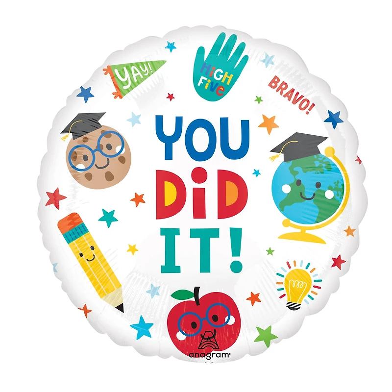 17" You Did It! Graduation Foil Balloon