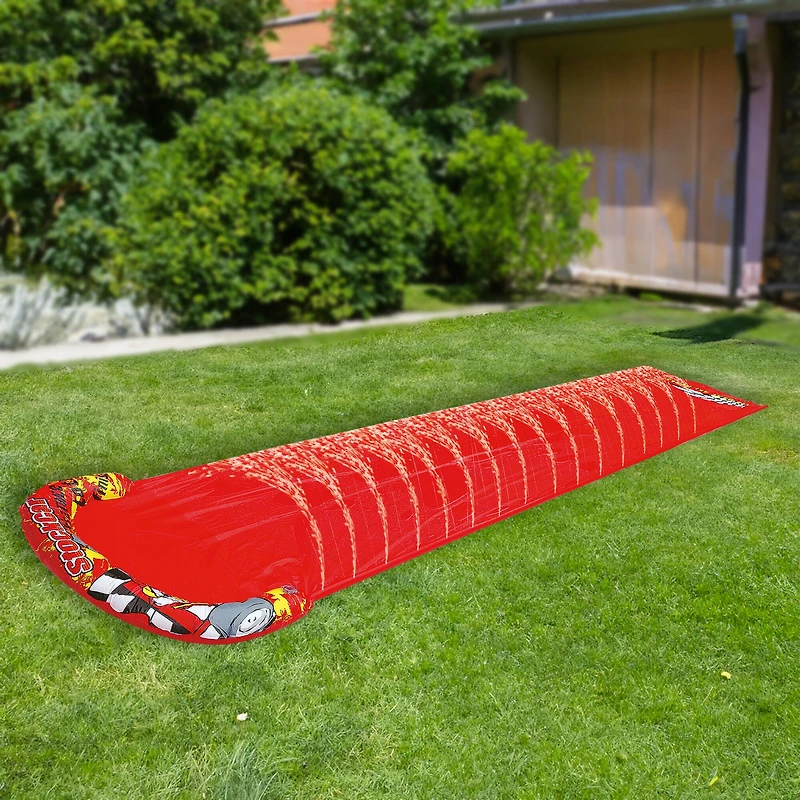 Pool Central® 16.5ft. Red Inflatable Race Car Themed Water Slide