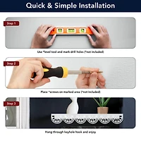 American Art Decor Scallop Metal Floating Shelves, White 3" x 5" x 24",  3pc.