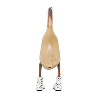 Brown Bamboo Coastal Duck Sculpture Set