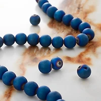 Blue Plated Druzy Agate Round Beads by Bead Landing