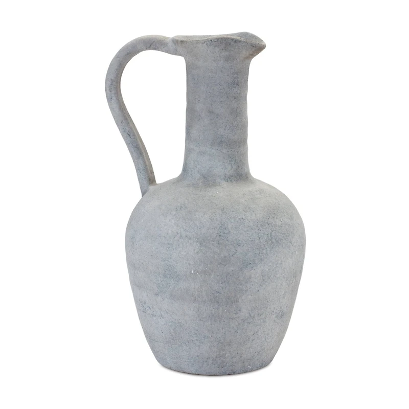 12" Gray Pitcher Vase