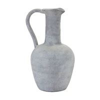 12" Gray Pitcher Vase