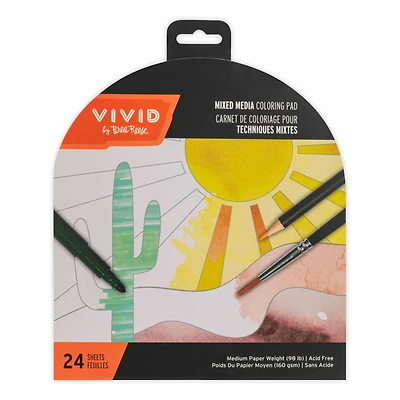 VIVID by Brea Reese® Boho Mixed Media Coloring Pad