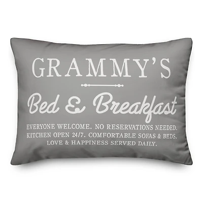 Grammy's Bed & Breakfast Throw Pillow