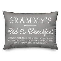 Grammy's Bed & Breakfast Throw Pillow