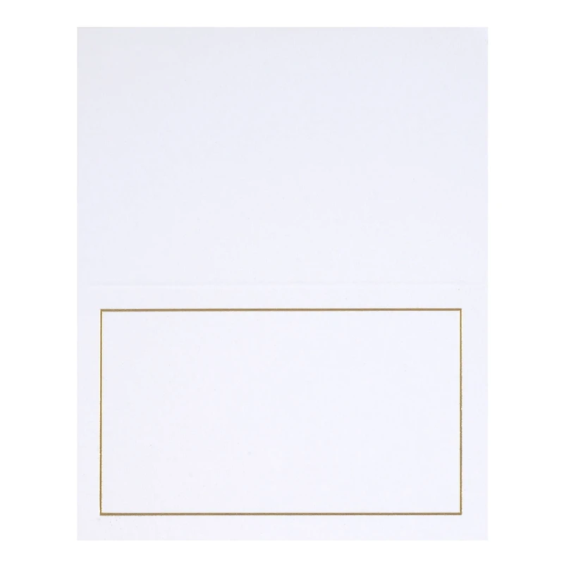 12 Packs: 50 ct. (600 total) Gold Trim Place Cards by Recollections™