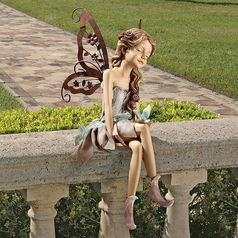 Design Toscano 12.5" Fannie the Fairy Sitting Statue
