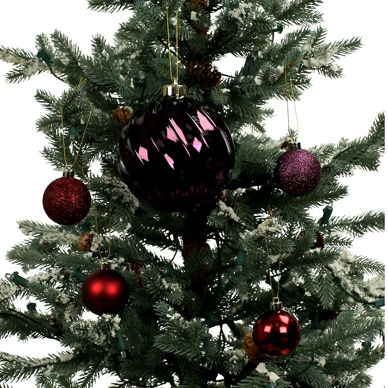 44 Pack 44mm & 120mm Dark Red Shatterproof Ball Ornaments by Ashland®