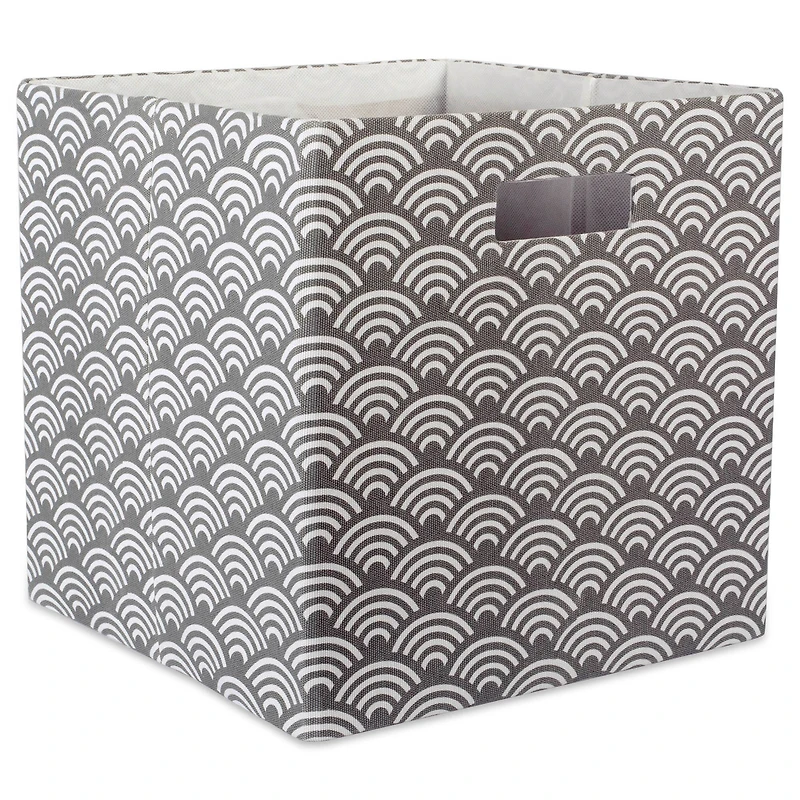 DII® 11" Gray Waves Cube Storage Bin
