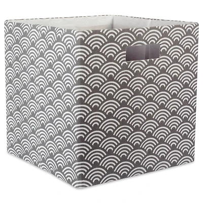 DII® 11" Gray Waves Cube Storage Bin