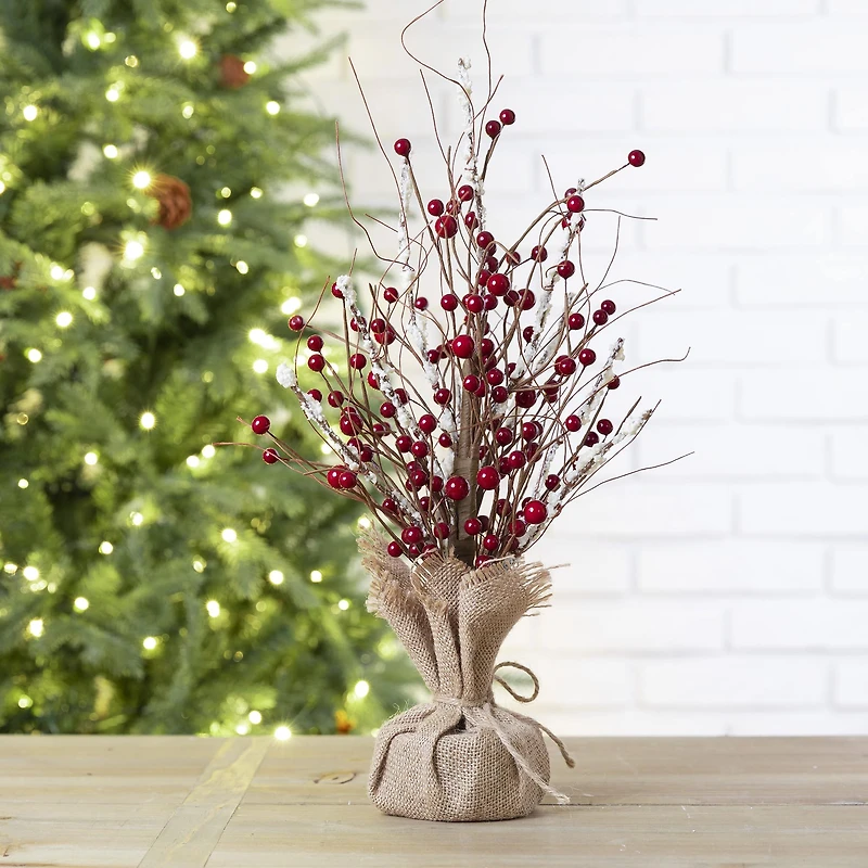 Glitzhome® Christmas Red Berry Table Tree