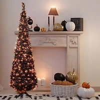 6ft. Fall Harvest Pop Up Artificial Thanksgiving Tree with Pumpkins