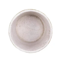 Abstract Gold & White Cement Flower Pot Set