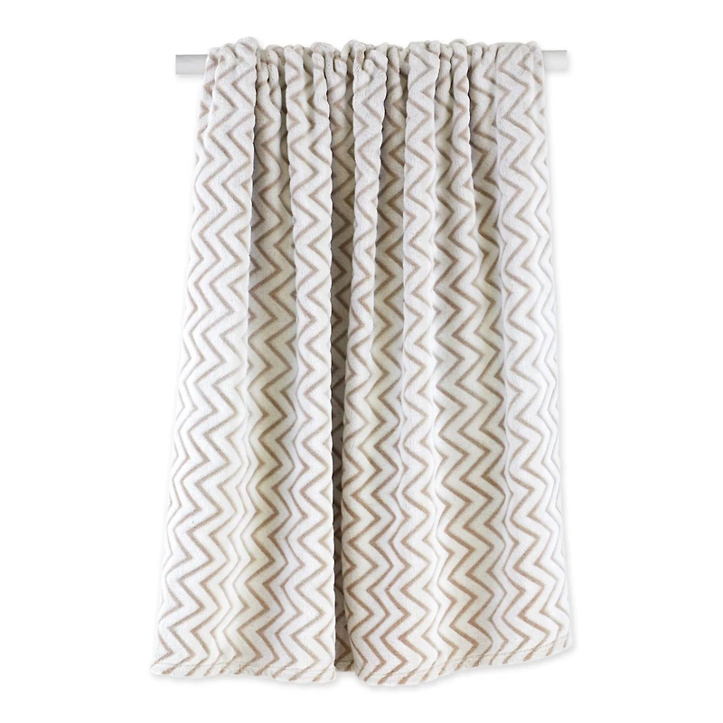 DII® Stone Chevron Plush Throw
