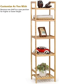 Bamboo 5-Tier Multifunctional Storage Rack