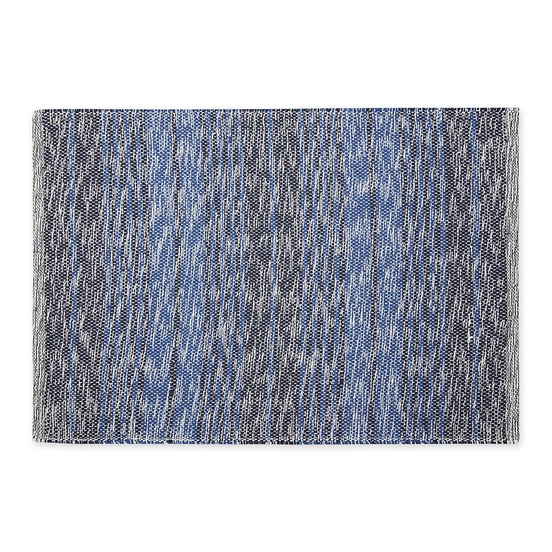 DII® Variegated Stripe Handwoven Recycled Yarn Rug