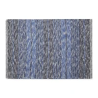 DII® Variegated Stripe Handwoven Recycled Yarn Rug