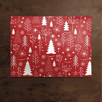 Winter Tree Pattern Poly Twill Placemat