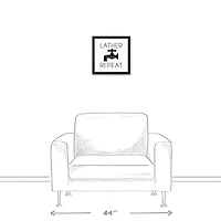 Lather Repeat 12" x 12" Black Framed Canvas