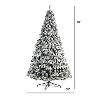10ft. Unlit Flocked West Virginia Fir Artificial Christmas Tree