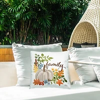 Stupell Industries Autumnal Family Pumpkin Outdoor Printed Pillow