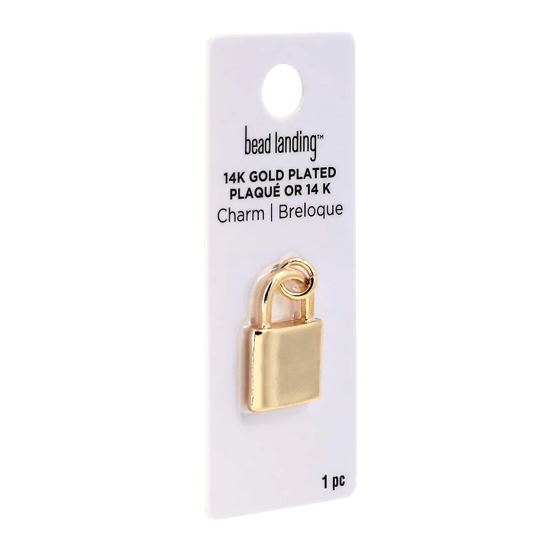 14K Gold Plated Lock Charm by Bead Landing™