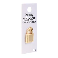 14K Gold Plated Lock Charm by Bead Landing™