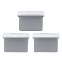 Iris® Gray Dual Purpose Letter & Legal Size File Box, 3 Pack