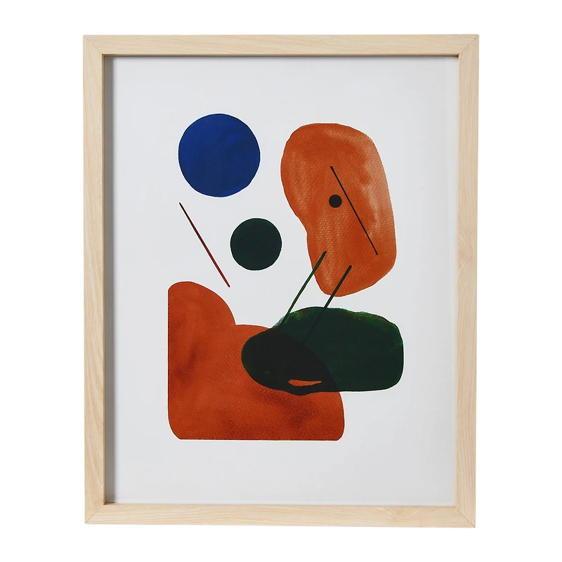 Hello Honey® Abstract Geometric Print with Solid Wood Frame