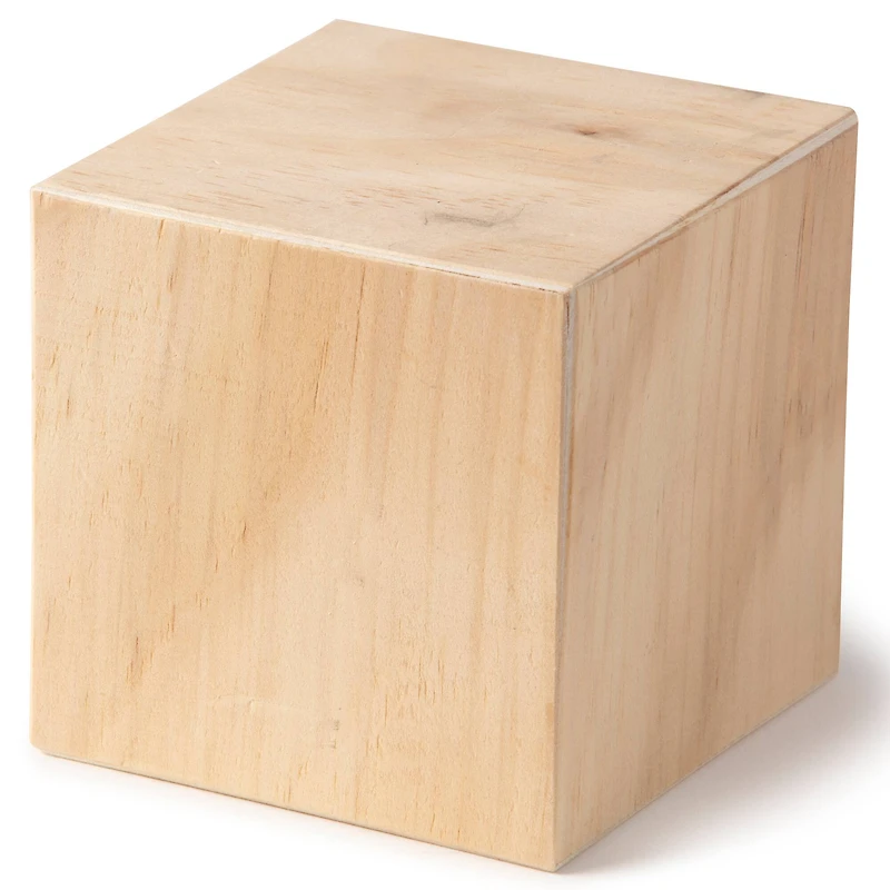 6 Pack: 3" Wood Square Block by Make Market®