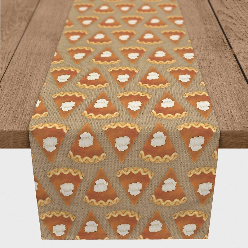90" Pumpkin Pie Pattern Poly Twill Table Runner