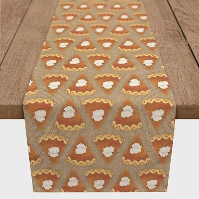 90" Pumpkin Pie Pattern Poly Twill Table Runner